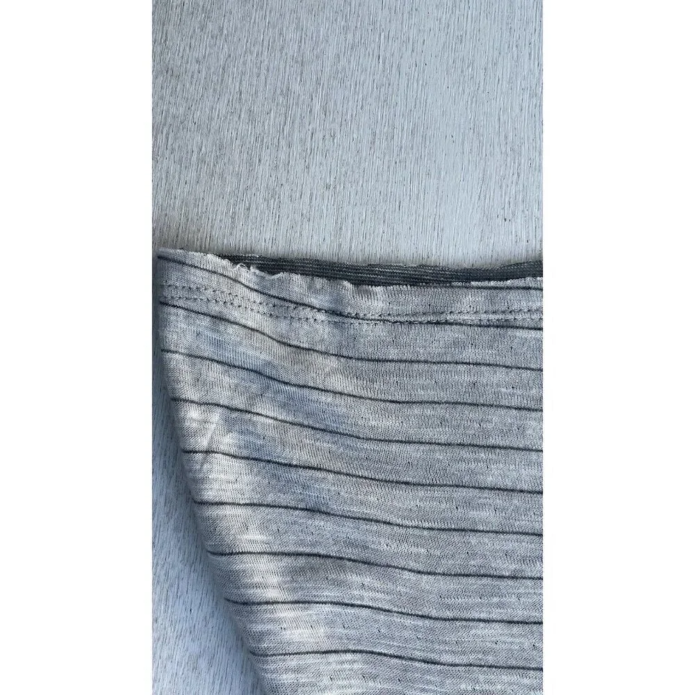 Women's Atm Anthony Thomas Melillo Stripe T-Shirt Dress, Size Medium - Gray M - Picture 7 of 14